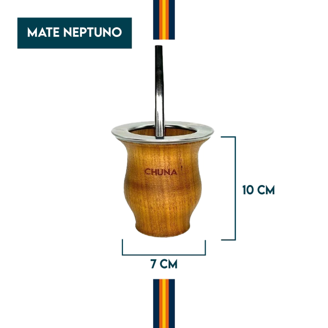 Mate Neptuno algarrobo y acero