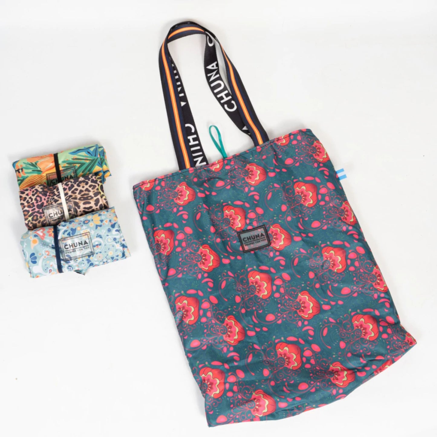 TOTE BAG REVERSIBLE Y PLEGABLE