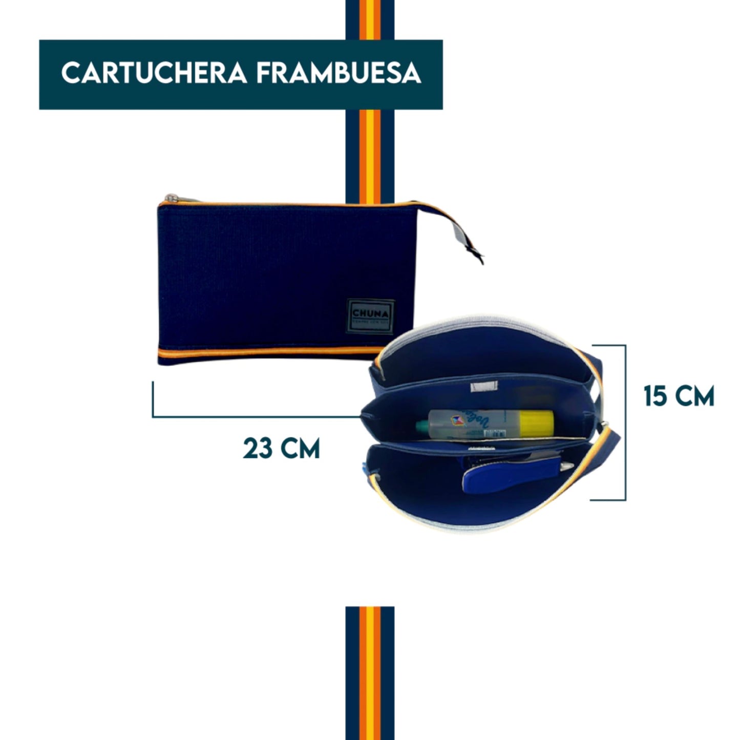 ESTUCHE TRIPLE FRAMBUESA