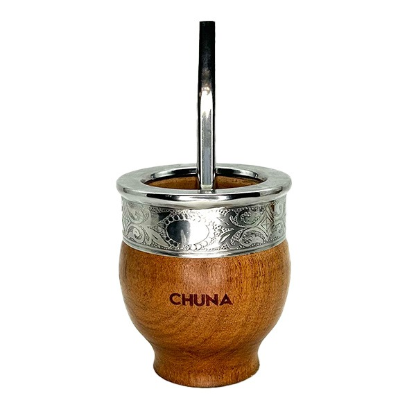 Mate Atlas imperial de algarrobo y acero (incluye bombilla)