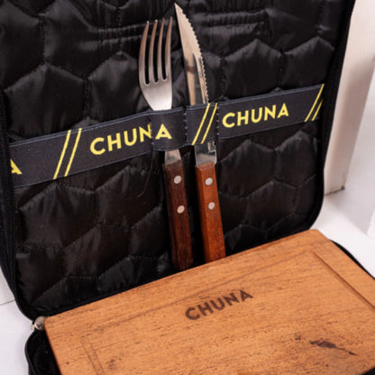 SET ASADO RIO CON ESTUCHE
